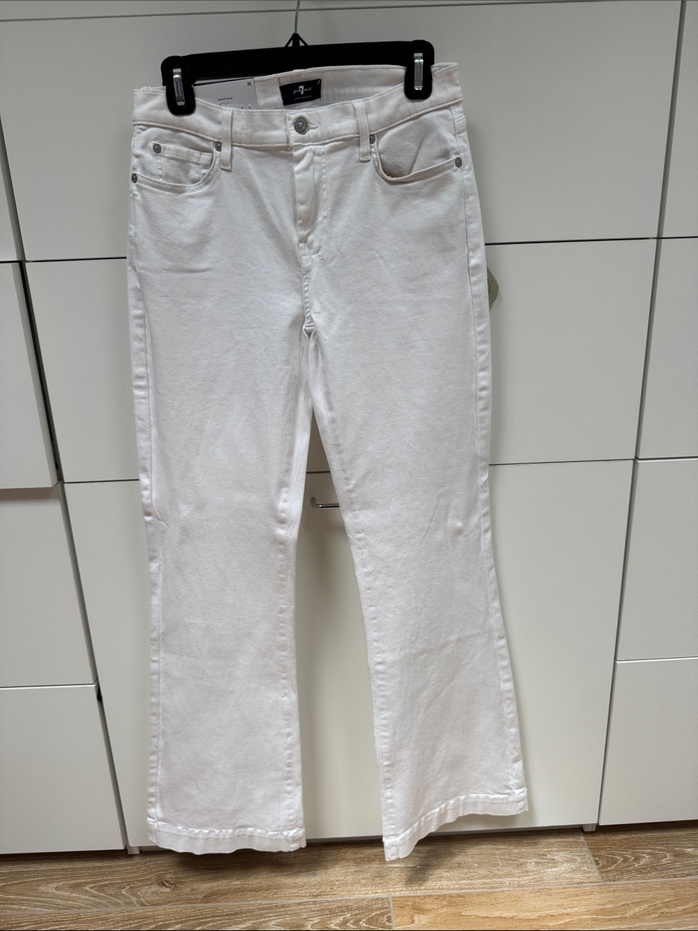 7 For All Mankind White Flare Jeans